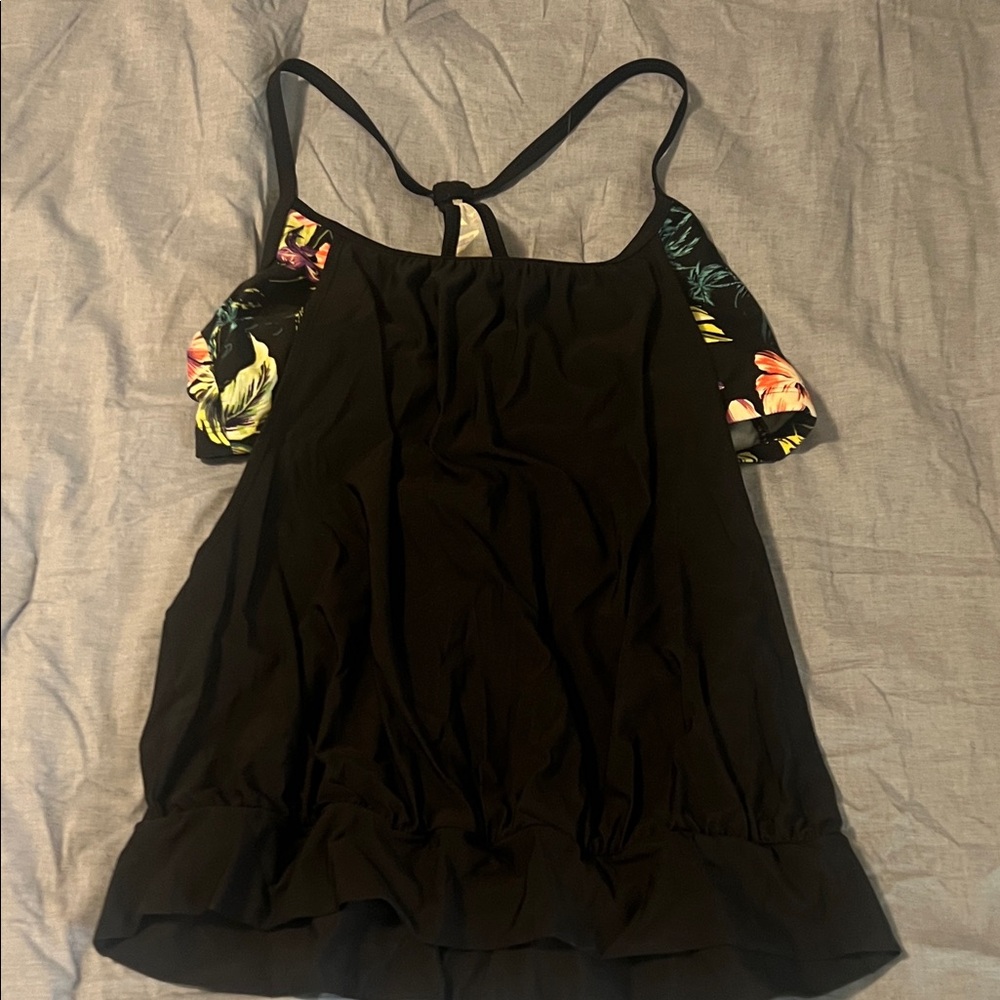 Black Floral Speedo tankini